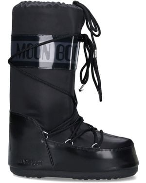 Moon Boot Inspired Mini Boots For - Black