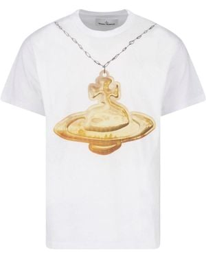 Vivienne Westwood T-Shirt Logo "Orb" - White