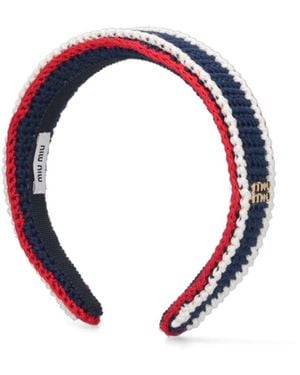Miu Miu Crochet Headband - Blue