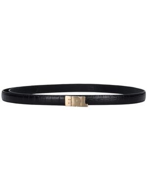 ERL Leather Logo Belt - White
