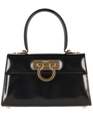 Ferragamo Borsa A Mano "Iconic" - Nero