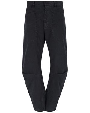 Nili Lotan Pantaloni Curvi "Shon" - Blu