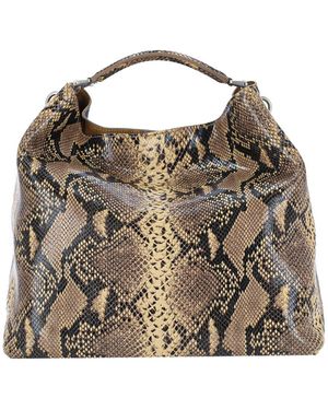 Dries Van Noten Python Print Crossbody Bag - Natural