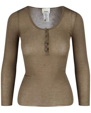 Isabel Marant Ribbed Top Lamyli - Green