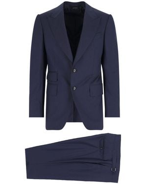 Tom Ford Shelton Two Piece Wool Suit - Blue