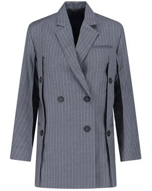 Eudon Choi "Beatrice" Double-Breasted Blazer - Blue
