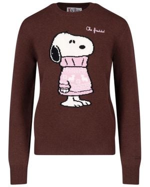 MC2 Saint Barth Jumper “New Queen Snoopy” - Brown