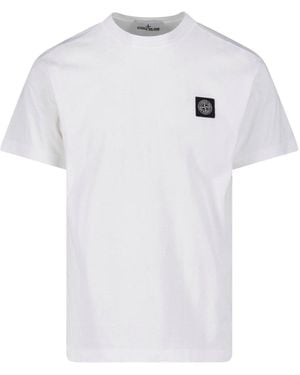 Stone Island Logo T-Shirt - White