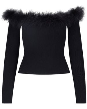 Gucci Ribbed Viscose Top - Blue