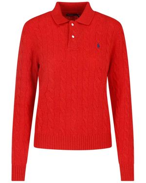 Polo Ralph Lauren Wool And Cashmere Polo - Red
