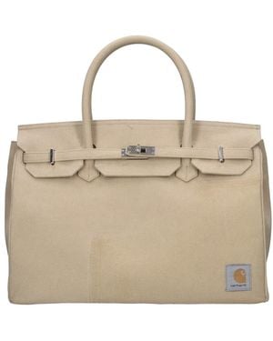 ANOTHER CHANCE Denim Handbag - Natural