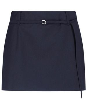 DUNST Mini Skirt With Belt - Blue