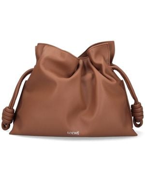 Loewe Medium "Flamenco Clutch" Bag - Brown