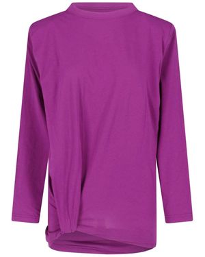 Balenciaga Cotton T-Shirt - Purple