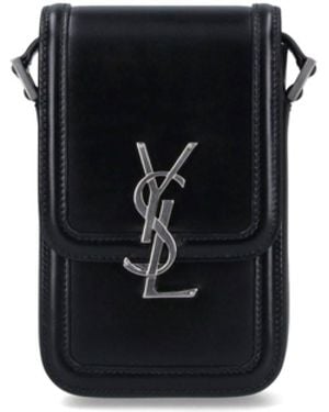 Saint Laurent Smartphone Holder "Solferino" - Black