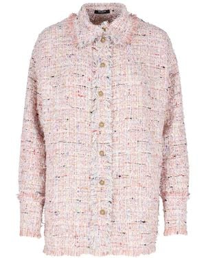 Balmain Tweed Shirt - Pink