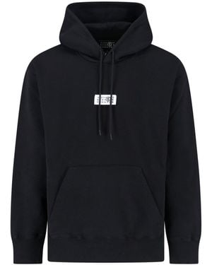 パーカー・フーディ MM6 Maison Margiela Circle 6 Logo Hoodie Black MM6 Maison Margiela numbers-motif Cotton Hoodie | Black