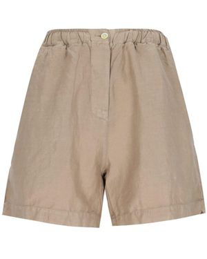 Finamore 1925 Pantaloncini In Seta E Cotone - Neutro