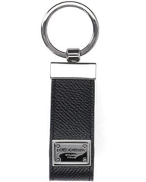 Dolce & Gabbana Keychains Calf Leather - White