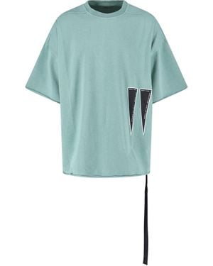 Rick Owens T-Shirt With Lace - Blue