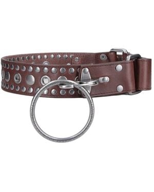 Martine Rose Studded Leather Ring Belt - Brown