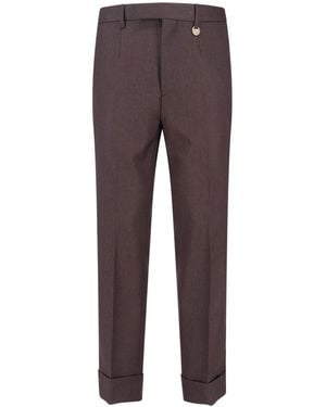Burberry Tailored Wool Pants - Brown