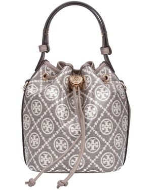 Tory Burch Bucket Bag "T Monogram" - White