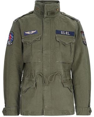 Polo Ralph Lauren The Iconic Military Jacket With Logo - Green