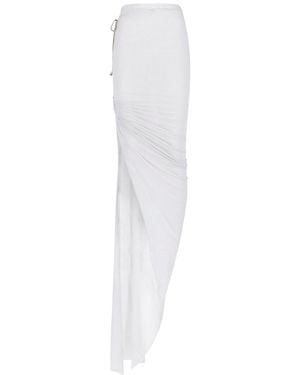 Rick Owens Draped Maxi Skirt - White