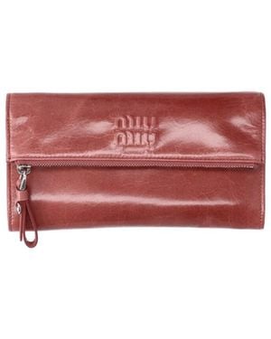 Miu Miu Shoulder Bag Logo - Red