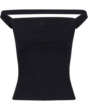 Courreges Hyperbole 90S Rib Top - Black
