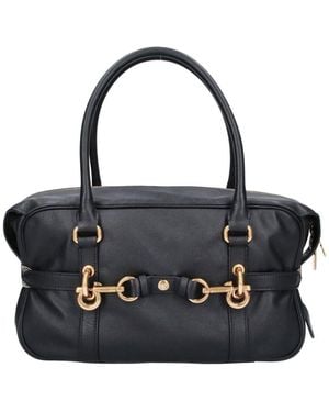 Burberry Leather Shoulder Bag - Black