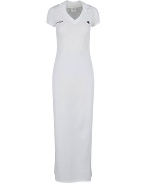 Courreges Maxi Polo Dress - White