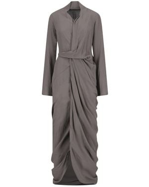 Rick Owens Wrapped Maxi Dress - Grey