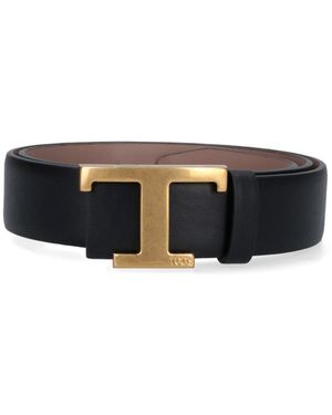 Tod's Calf Leather Belt For - Black