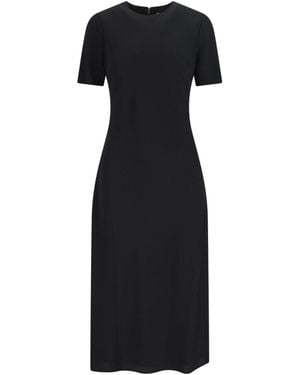 Calvin Klein Short Sleeve Fitted Maxi Dress - Black