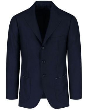 Cesare Attolini Single-Breasted Cashmere Blazer - Blue