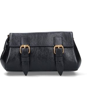 Dries Van Noten Borsa Tracolla In Pelle - Nero