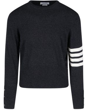 Thom Browne Maglia "Loopback 4-Bar" - Blu