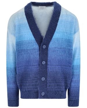 Off-White c/o Virgil Abloh Mohair-Blend Wool Jumper For - Blue