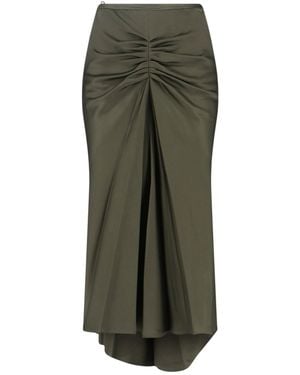 Victoria Beckham Draped Midi Skirt - Green