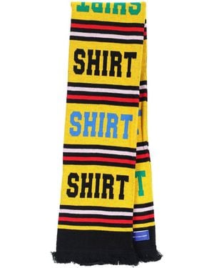 Comme des Garçons 100% Acrylic Patterned Scarf For - Yellow