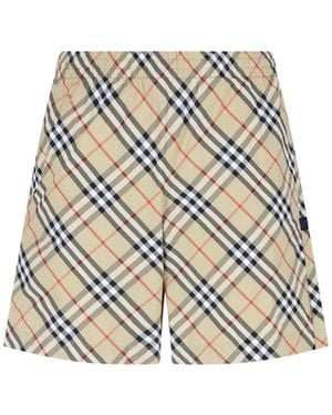 Burberry Beach Shorts "Check" - White