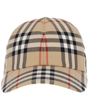 Burberry 'Check' Baseball Cap - Natural