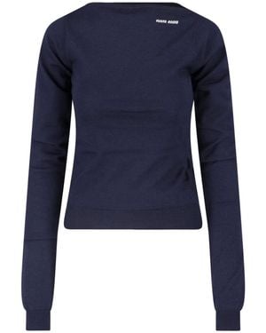 Miu Miu Virgin Wool Jumper - Blue