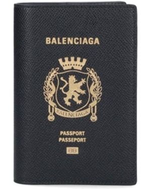Balenciaga Calf Leather Mini Wallet For - Black