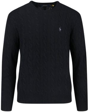 Polo Ralph Lauren Logo Braided Jumper - Blue