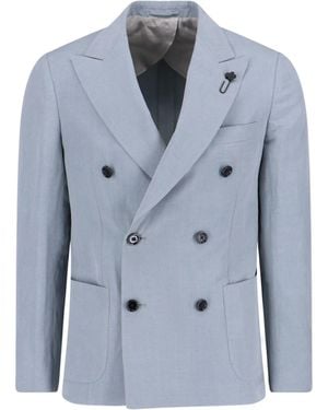 Lardini Double-Breasted Blazer - Blue
