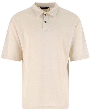 White Sand Linen Blend Polo - White