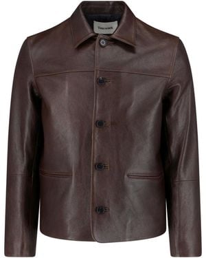 Tonywack Lamb Leather Jacket - Brown